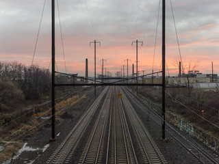 Empty railway track