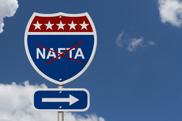 North American Free Trade Agreement sign - obrazy, fototapety, plakaty