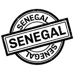 Senegal rubber stamp. Grunge design with dust scratches. Effects can be easily removed for a clean, crisp look. Color is easily changed.