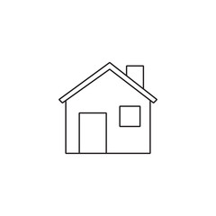 home line icon, Building sign, house, social media, vector graphics, a linear pattern on a white background, eps 10.