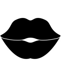 woman lips icon over white background. vector illustration