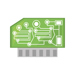 computer hardware processor card vector illustration eps 10