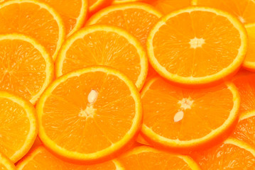 Orange slice closeup