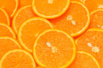Orange slice closeup