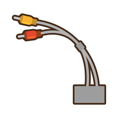 plug wire cable connection technology vector illustration eps 10