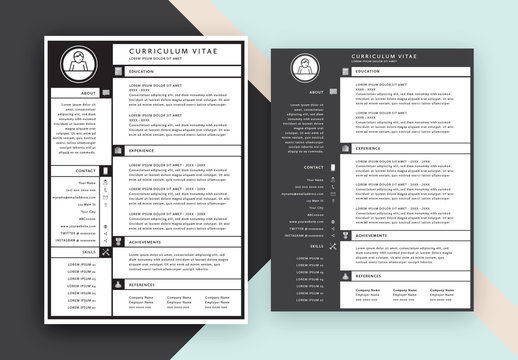 Grid Style CV Layout