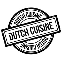 Dutch Cuisine rubber stamp. Grunge design with dust scratches. Effects can be easily removed for a clean, crisp look. Color is easily changed.