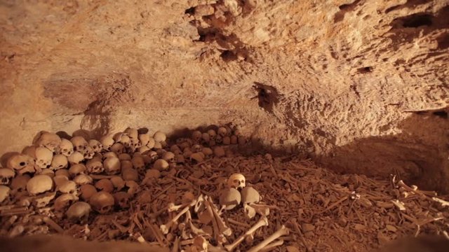 Hill of human skulls