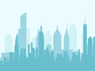 City skyline vector illustration.