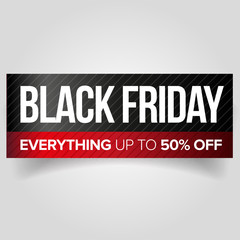 Black Friday web banner vector