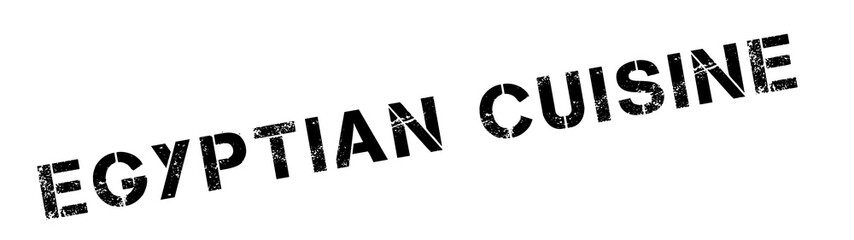 Egyptian Cuisine rubber stamp. Grunge design with dust scratches. Effects can be easily removed for a clean, crisp look. Color is easily changed.