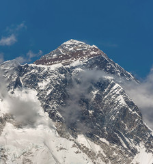 View of the Mt. Everest (8848 m) from South - Nepal, Himalayas