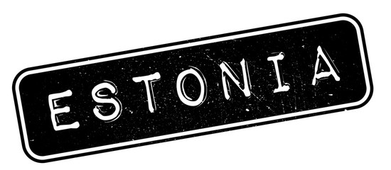 Fototapeta premium Estonia rubber stamp. Grunge design with dust scratches. Effects can be easily removed for a clean, crisp look. Color is easily changed.