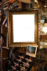 Empty frame in sunglasses shop