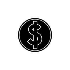 Coin icon. Money financial item commerce market and buy theme. Isolated design. Vector illustration