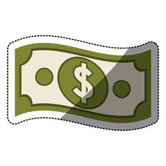 Bill icon. Money financial item commerce market and buy theme. Isolated design. Vector illustration