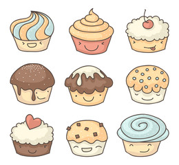 Happy muffin set
