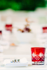 elegant decoration of table in a restaurant