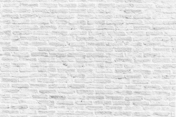 White grunge brick wall texture for background