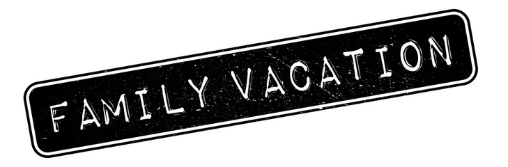 Family Vacation rubber stamp. Grunge design with dust scratches. Effects can be easily removed for a clean, crisp look. Color is easily changed.