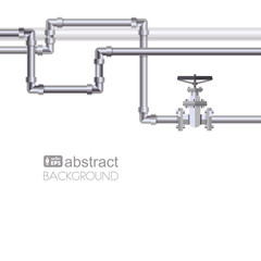 Abstract background with flat designed pipeline