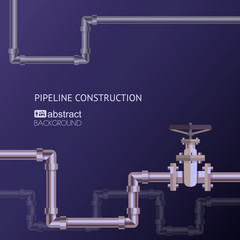 Abstract vertical background with flat designed pipeline