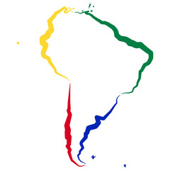 Map of South America © piaskun_