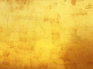 Fototapeta premium Gold metal background or texture and shadow