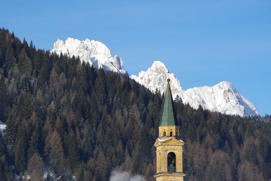 Padola bell tower and Popera
