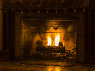 Fireplace Burning
