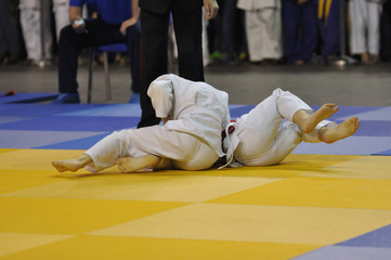 Boys compete in Judo
