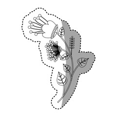 Flower icon. Decoration plant garden ornament and nature theme. Isolated design. Vector illustration