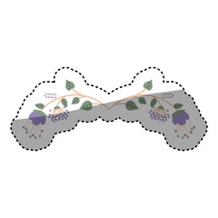 Flowers icon. Decoration plant garden ornament and nature theme. Isolated design. Vector illustration