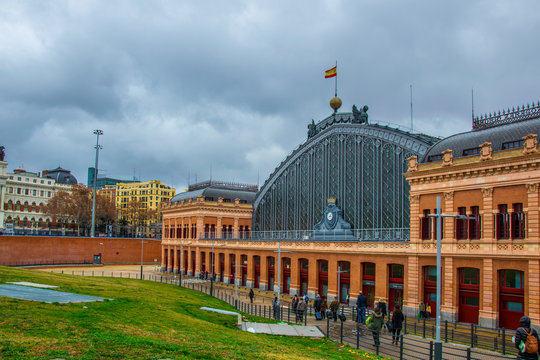 View of the atocha train station in madrid