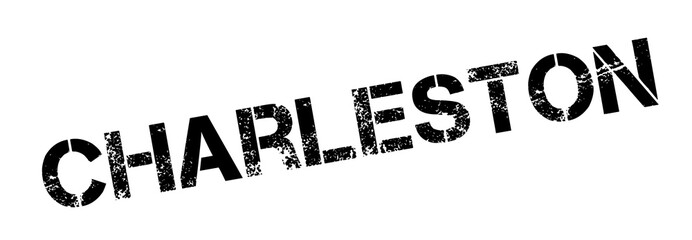 Charleston rubber stamp. Grunge design with dust scratches. Effects can be easily removed for a clean, crisp look. Color is easily changed.