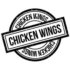 Chicken Wings rubber stamp. Grunge design with dust scratches. Effects can be easily removed for a clean, crisp look. Color is easily changed.