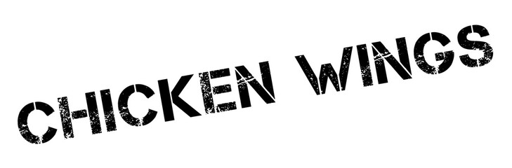 Chicken Wings rubber stamp. Grunge design with dust scratches. Effects can be easily removed for a clean, crisp look. Color is easily changed.