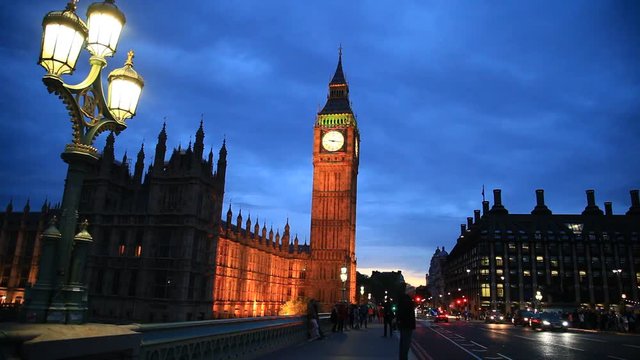 Big Ben and house of parliament at twilight, London, UK
