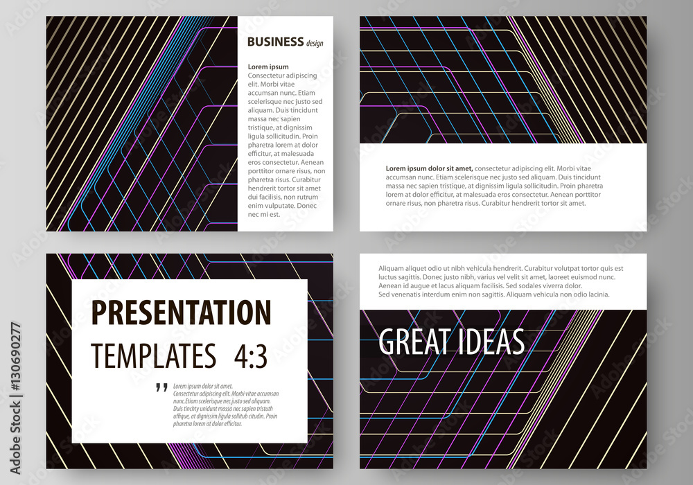 Aufkleber business templates for presentation slides. vector layouts in flat style. abstract polygonal backgro