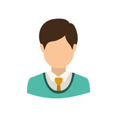 Man icon. Male avatar person people and human theme. Isolated design. Vector illustration