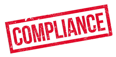 Compliance rubber stamp. Grunge design with dust scratches. Effects can be easily removed for a clean, crisp look. Color is easily changed.
