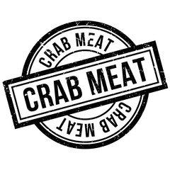 Crab Meat rubber stamp. Grunge design with dust scratches. Effects can be easily removed for a clean, crisp look. Color is easily changed.
