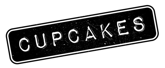 Fototapeta premium Cupcakes rubber stamp. Grunge design with dust scratches. Effects can be easily removed for a clean, crisp look. Color is easily changed.