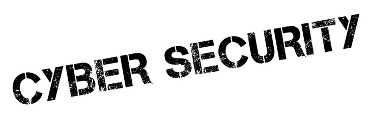Fototapeta premium Cyber Security rubber stamp. Grunge design with dust scratches. Effects can be easily removed for a clean, crisp look. Color is easily changed.