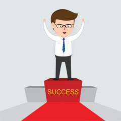 Success Businessman, Business Concept, vector
