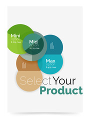Business cover brochure design with select option diagram