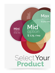 Business cover brochure design with select option diagram