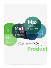 Business flyer circle abstract background