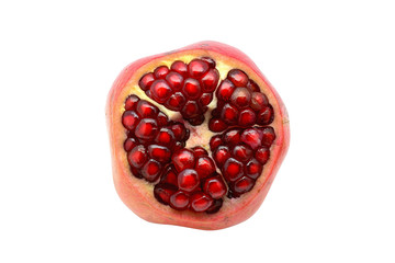 pomegranate Seeds isolated on white
