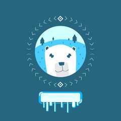 cute polar bear vector